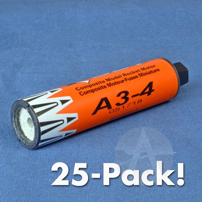 Quest Q-Jet Composite Motor - A3-4 - 25 Pack 3 Quest Q-Jet Composite Motor - A3-4 - 25 Pack